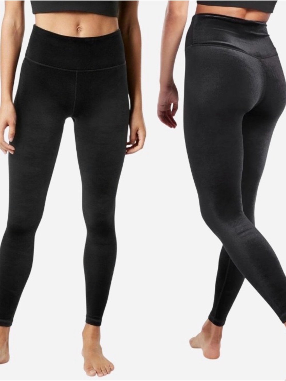 Athleta Black Velvet Elation Ultra High Rise Tight (Leggings)